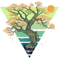Ljetni stablo Juniori Bijeli grafički tee - Dizajn ljudi M