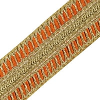 IndianBeatifulrt Gold Dori & Light Red Dupion Trim by dvorište Šivenje tkanine čipke zanatlije za šivanje
