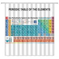 Periodična tablica elemenata za zavjese za tuš Kemijsku obrazac Uzorak Ispiši kupatilo Dekor poliesterska