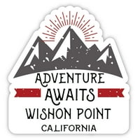Wishon Point California Suvenir Vinil naljepnica za naljepnicu Avantura čeka dizajn