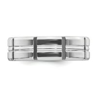 Čvrsto srebrni srebrni jedinstveni muški vjenčani prsten veličine 10,5