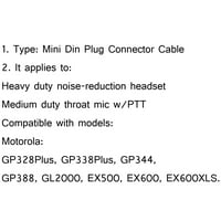 Mini DIN utikač kabel za Motorola GP328Plus 338plus radio slušalice