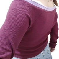 Žene obrezivo 2000-ih Estetski čipkasti patchwork dugih rukava TOP Vintage bluza Majica Streetwear