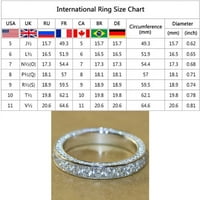 Yuehao pribor za prstenove pune dijamantskih prstenova dame prstenovi dame dame legione prstenje prstenje