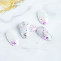 Sretan datum Božićne snježne pahulje 5D pahuljica naljepnica za nokte samoljepljivi sjajni božićni edelweiss