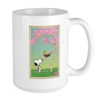 Cafepress - Woodstock u cvjetovima trešnje Velika krigla - OZ keramička velika krigla