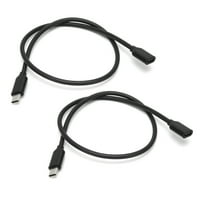 Adapter tipa-c muški do ženskog produženog kabla pd električni priključak za dodatni kabel crni 3,3ft