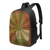 17 ruksak za laptop, apstraktni ukras modni ruksak za putovanja sa USB i slušalicama kablovskim sučeljem