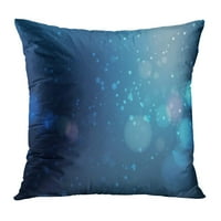 Plavi apstraktni noćni snijeg prekrasan božićni crni blokad zamagljen plašt bokeh jastuk jastuk