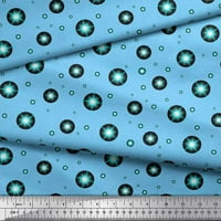 SOIMOI plava poliesterska plopa tkanina sjajnih tačaka Ispis tkanine uz dvorište široko