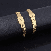 Narupe za zaključavanje i ključeve ogrlicu - Titanium čelični parovi nakit, romantični poklon za Dan