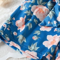 Rovga odijelo za djevojke za dijete Dječje odjeće Set Summer kratkih rukava Majica Postavljena pletena