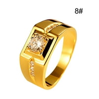 Lowrofile prstenovi za žene Djevojke gospodin temperamentni temperamentni 24k zlatni muški dominirajući