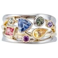 ZTTD prekrasne žene cvjetni vjenčani prsten nakit veličine 6- prekrasan prsten nakit a