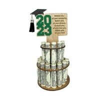 Diplomirani poklon Novac, novac od novca za pravljenje kalupa tri sloja, drvena kreativna kerata za