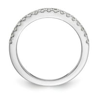 Čvrsta 14k bijela zlatna dijamantska vezina prstena