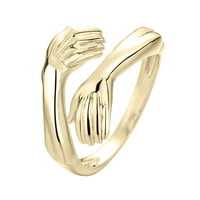 Fledorashia prstenovi za žene Mather's Day Pokloni Zlatni srebrni lično prsten Podesivi modni zagrljaji