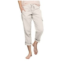 Fnohy kratke hlače za žene kratke hlače Cleariance Sport Modni casual Solid Boja High Squik Cargo A-Line