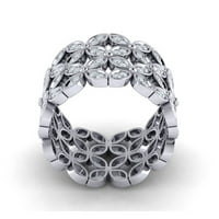 0.75carat okrugli rez Diamond Prong za mladeni cvijet vječni bend prsten za vjenčanje čvrstog 14k zlata