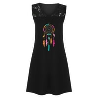 Haljine za prodaju za žene bez rukava bez rukava čipka za patchwork haljina V-izrez Maxi Backless Loop