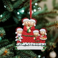 Farfi božićna stablo Privjesak personalizirana široka primjena smola Prezime za prezime za pisanje DIY