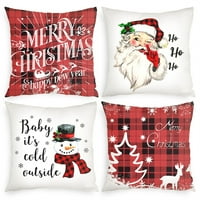 Merry Božićni jastuk na kauč na kauč na kauč na kauč na kauču 4, Santa Claus Elk Dekorativni jastučni