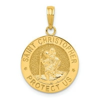 14k žuto zlato Saint Christopher Medal Privjesak