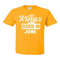 Kings se rađaju u junu Humor muške grafičke majice, zlato, 3xl