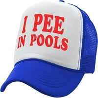 Piškiti u bazenima smiješna dare gag poklon šala - kapu za teretna vozila za odrasle, bijela