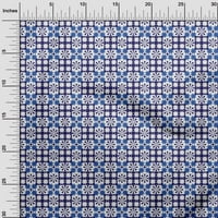 Onuone viskozne šifon plave tkanine cvjetne i pločice Marokanski zanatske projekte Dekor tkanina tiskana