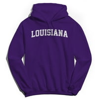 Louisiana grafički crni muški pamučni pulover hoodie
