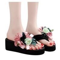 KNQRHPSE papuče za žene cvijeće plaže prozračne sandale Početna stranica Slipper Flip-flops klinovi