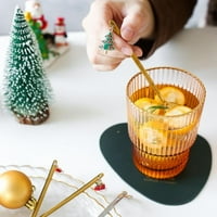Gruyghost Božićnu kašiku Božić za miješanje kašike sa božićnim privjeskom od nehrđajućeg čelika A1
