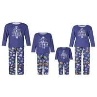 Huakaishijie SnowFlake Porodica Podudaranje pidžama Christma setovi, Xmas Holiday Family Sleep odjeća