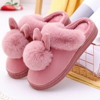 SHPWFBE papuče za žene papuče za žene zatvoreni zečji uši obuća za zimske cipele unutarnje papuče mekane