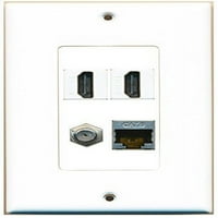Riteav - Port HDMI Port CoA kablovska TV - F-Type Port zaštićena mačka Ethernet zidna ploča ukrasna