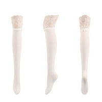 Vivianyo HD čarape za žene Proljeće Žene Solid Boja Topla čipkala Produljela čarape za koljeno bljeskalice