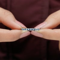 1. CT je stvorio plavi safir vječni prsten za vječnost, srebrna srebra, SAD 12,00