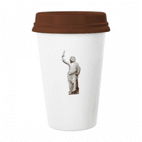Idol statuu Thunder Skulptura krilica kava pijenje staklo Pottery CEC CUP poklopac