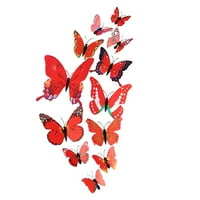 Hesoicy set zidnih leptira naljepnice 3D NO LAK LEVE Uklonjiva životinja Velika ljepljivost Kućna uljepšanja