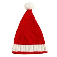 Božićni pleteni šešir Xmas Santa Hat Božićne vunene kapice Zimski odmor topli šešir