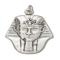 Sterling srebrni 24 bo lančani egipatski faraoh maska ​​na privjesku ogrlica