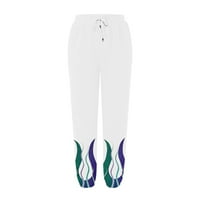 Ženske pantalone za noge SOFTY Elegant pamuk elastična tanka toplo opuštena bijela koja se obično koristi