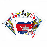 Karta Kambodža Mapa negaljki Nacionalni cvjetni poker igra sa igračkom kartonom