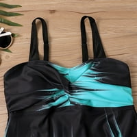 Kupaći kostimi za žene, ženska seksi tanka tiskana Camisole Split bikini plus veličina kupaći kostim