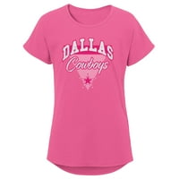 Djevojke za mlade Pink Dallas Cowboys Playtime Dolman majica