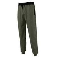 Puawkoer sredina snimka čvrste hlače, casual jogging sportski elastični sa džepovima Muške muške hlače