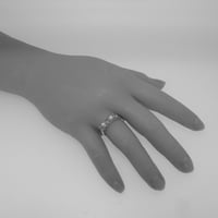 Britanci napravio 9k ružični zlatni prirodni rubin i kultivirani biserni ženski prsten - Opcije veličine