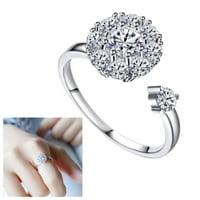 Archer Women Fashion Rhinestone Inlaid Rotiranje otvorenog prstena za prsten nakit