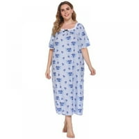 Ženske spavaćice za ljeto, plus size meke pamučne lagane kratke noćne haljine za dame
